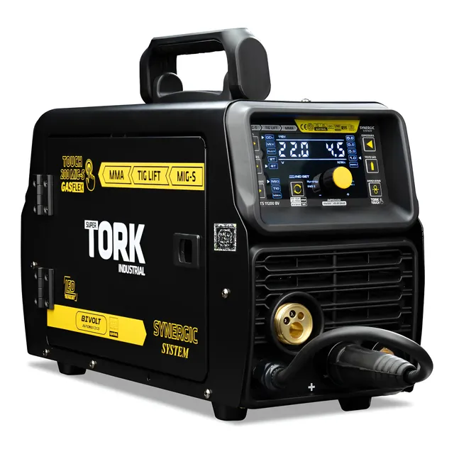 Maquina Solda Inversora Mig Mma Tig 200 Amperes 3 Em 1 Tork Preto 127/220v