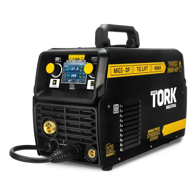 Maquina Inversora Solda Mig Pulsado Sinergico Lcd 200a Tork Cor Preto Frequência 50/60Hz