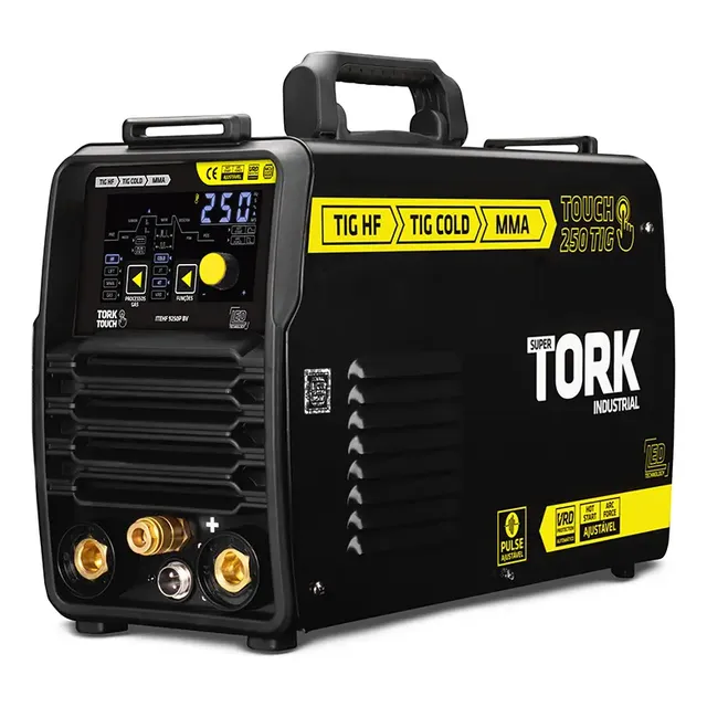 Maquina De Solda Inversora Tig Hf Mma 250a Com Tocha Cor Preto Frequência 50 Hz/60 Hz