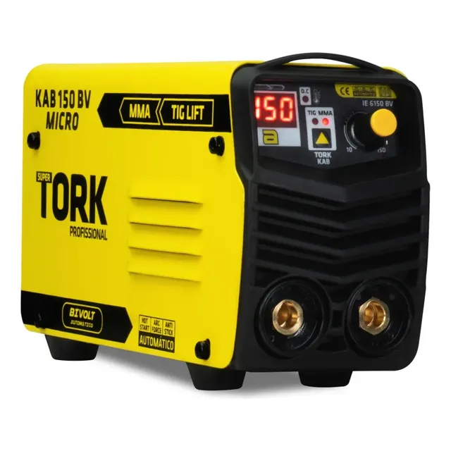 Maquina De Solda Inversora Kab150A Micro Mma Tig Super Tork Cor Amarelo Frequência 50/60Hz